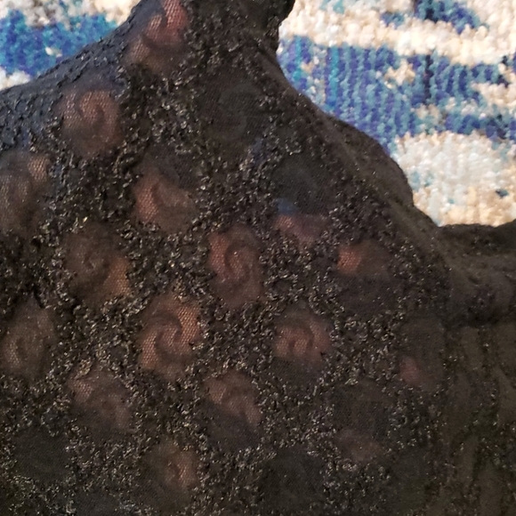 BEAUTIFUL VINTAGE LACE ASIAN INSPIRED STYLE DRESS XS BLK